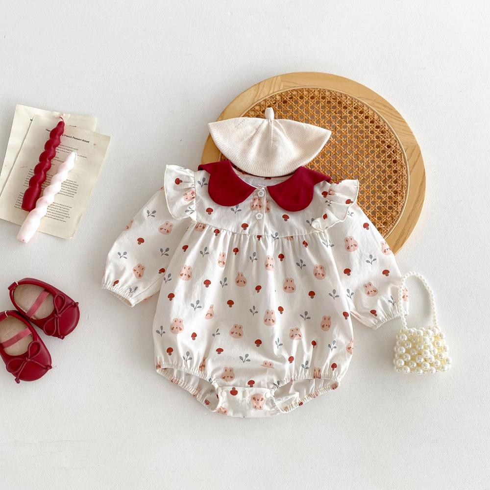 Cute Rabbit Printed Baby Jumps - Baby Clothing Quality review and price